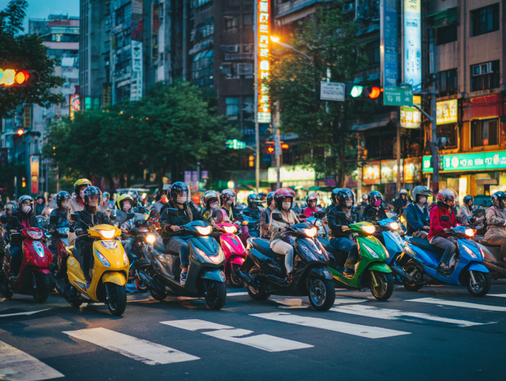 3. 스쿠터가 정말 많아서 길을 건널 수가 없어!