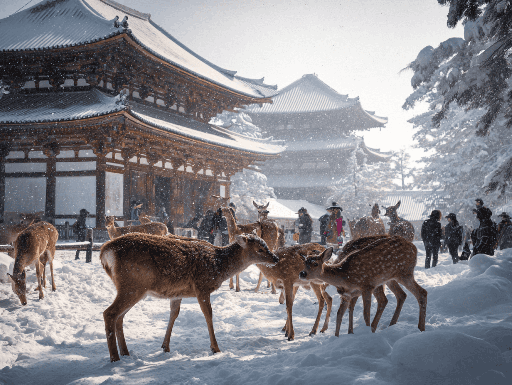 3. 나라공원 - 사슴들과 함께하는 겨울 나들이