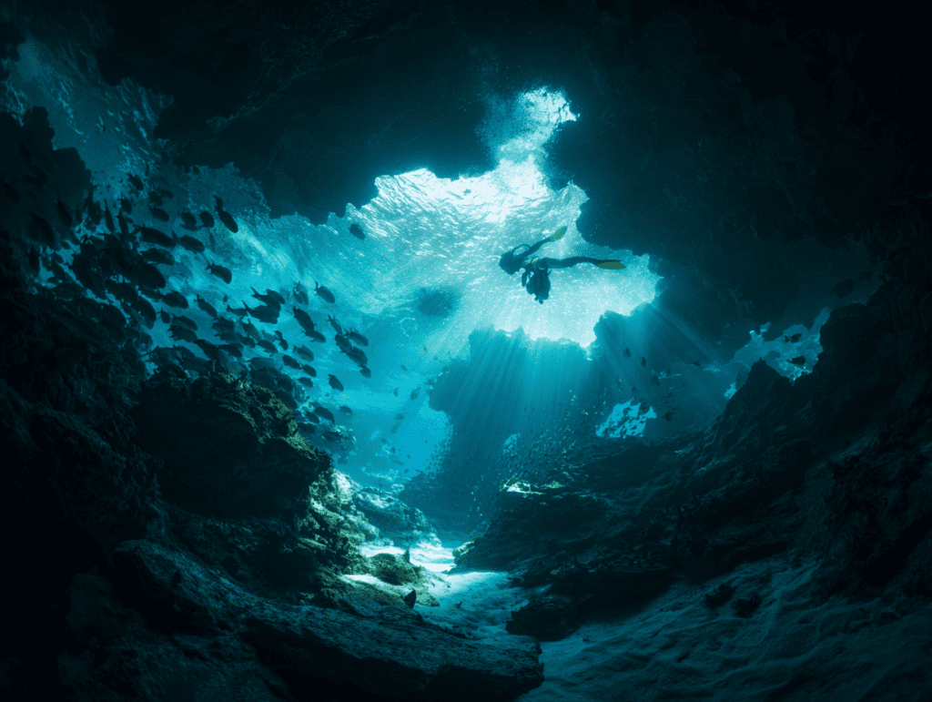 3. 청의 동굴 다이빙 & 스노클링 투어 - 신비로운 푸른 세계